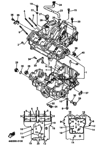 YZF750SP YZF750SPF Картер двигателя