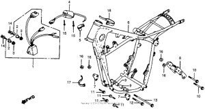 CR250R Frame + ignition coil 80