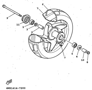 YW100 Переднее колесо