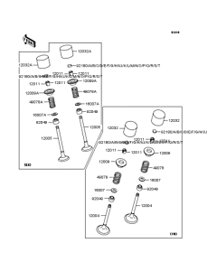 ZR400 Rocker arms / valves