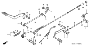VT125 Brake pedal assy