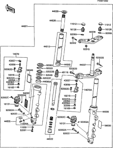ZX1000 Front fork(1 / 2)(zxt00a-000321-)