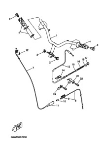 CW50S Рулевой рычаг и кабель