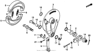 CR125R Задний тормоз
