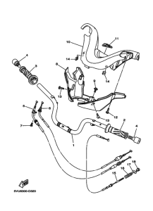 XP500 Рулевой рычаг и кабель