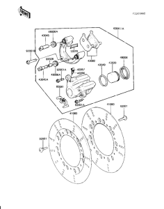 KZ1000 Передний суппорт