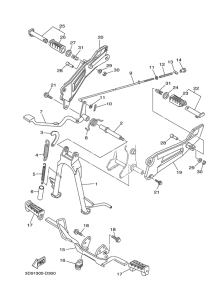 YBR125ED Stand & footrest