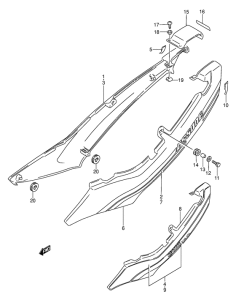 GS500 Обтекатель задний