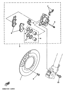 WR250Z Front brake. caliper