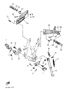 XT600 Soporte . apoyapie