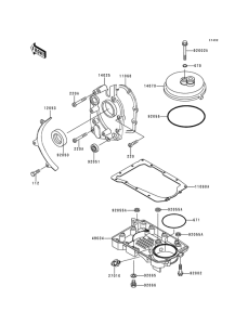 ZR550 Breather body / oil pan