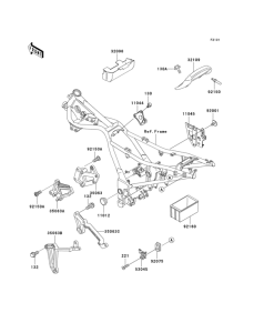 EX250 Рама ,крепежные детали