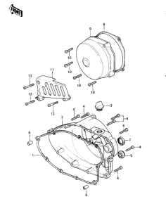KDX400 Крышки двигателя