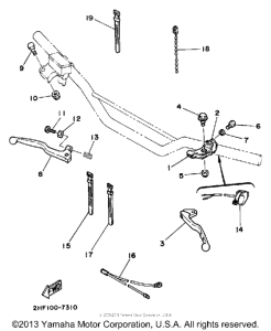 YZ80T (Motocross) Handle switch - lever