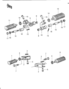 KZ1000 Подножки