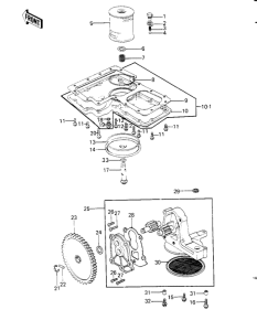 KZ1000 Oil pump / oil filter / oil pan