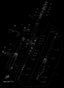 YN100 Вилка передней оси