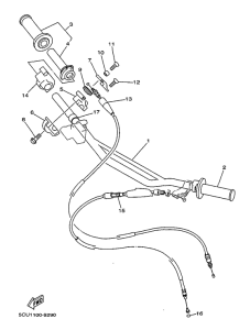  Steering handle. cable