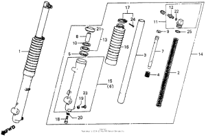 XR200 Front fork 82-84