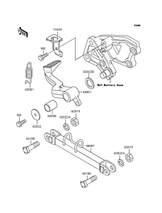 ZX400 Педаль тормоза