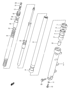 GSF1200S (ABS) Передняя вилка