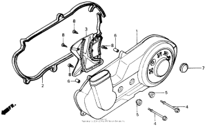 CH250 Крышка картера левая
