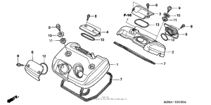 VT600CD Cylinder head cover ('02 / '03 / '0...