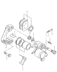 GS550 Передний суппорт тормозной