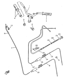 CW50RSX Steering handle. cable