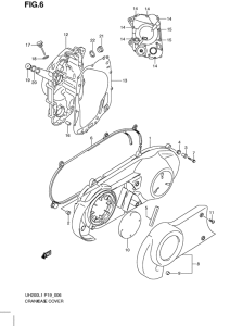 UH200 Crankcase cover ass`y  (v