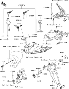 EX650 Замок зажикания