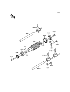 EX650 Валы и вилки переключения передач