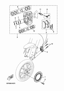 MT125 Передний суппорт