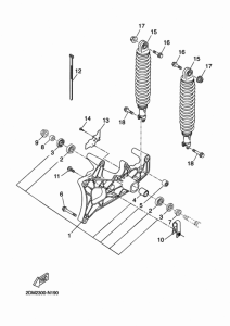 YP125RA (ABS) Rear arm & suspension