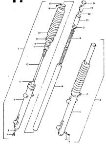 DR400 Вилка передней оси