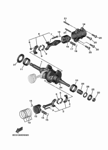 XP530-A Crankshaft & piston