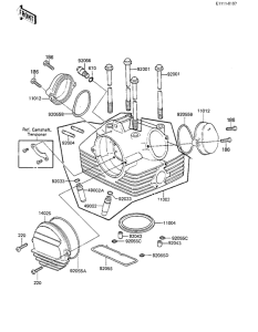 KL250 Cylinder head / covers