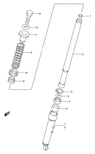 AX100 Демпфер передней вилки