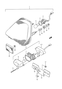 GSX1100 Задний комбинированный сигнал