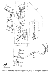 XVZ12DWC Задний торм цилиндр