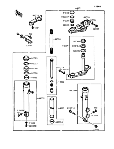 EL250 Передняя вилка
