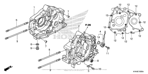 CRF110F Картер двигателя