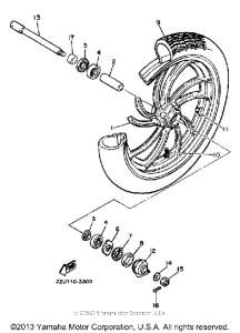XV500K Переднее колесо