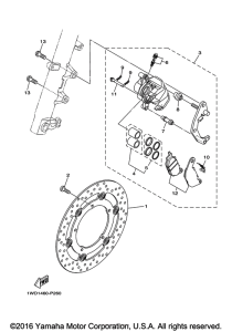 YZFR3GL Передний суппорт