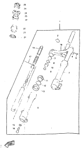 CW50RSP Передняя вилка