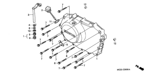 XL650V Крышка картера правая