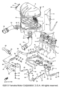 YZF600RJC Впускная система