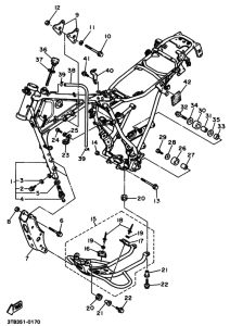 XT600E Frame comp