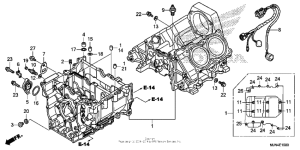 CTX1300 (ABS) Картер двигателя