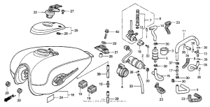 VT750C Топливный бак